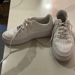 White Air Force 1s Sage